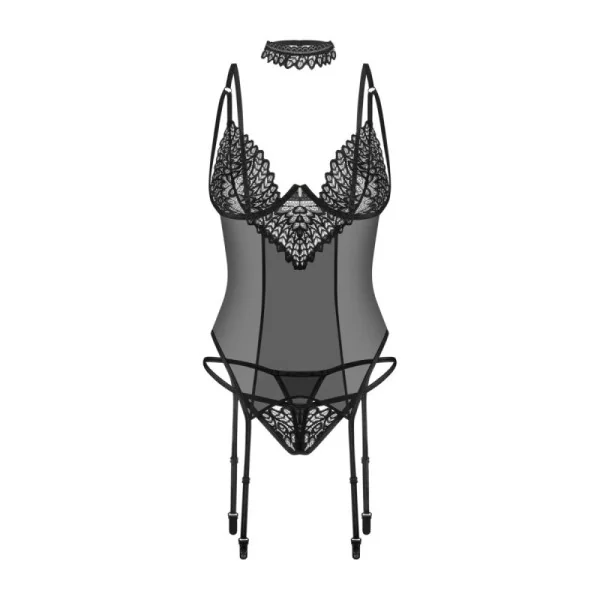 Strapshemd Set Donarella Schwarz von Obsessive kaufen | Fesselliebe