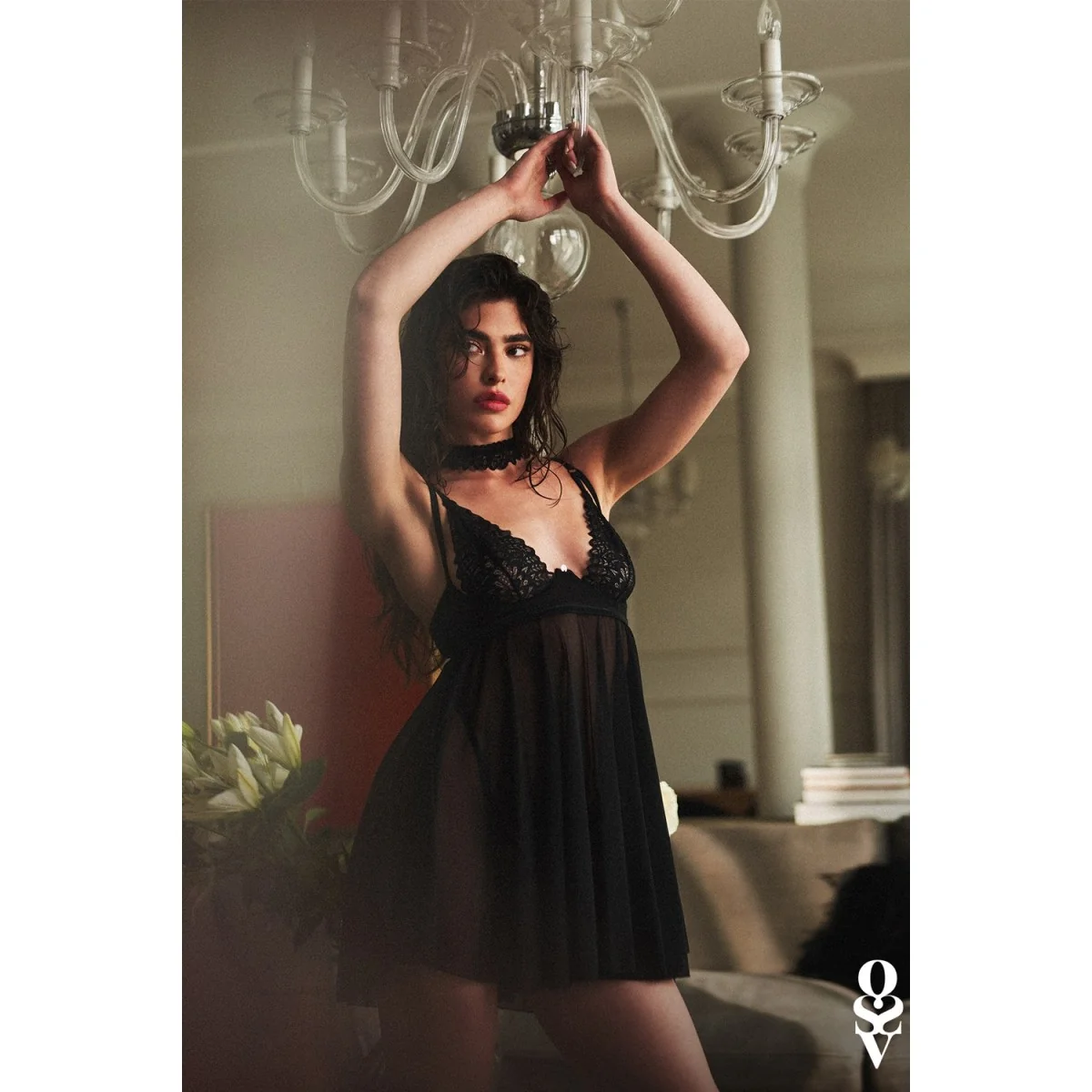 Babydoll Donarella Schwarz von Obssesive kaufen | Fesselliebe