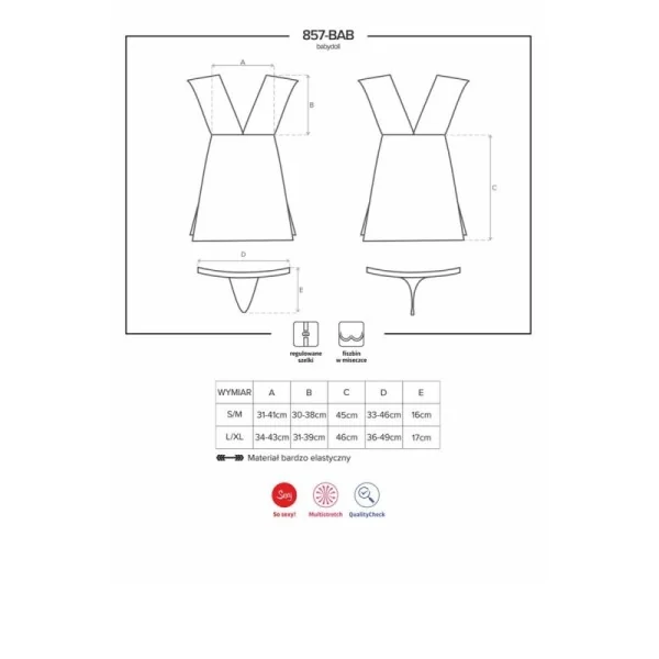 Babydoll Schwarz 857-Bab-1 von Obsessive kaufen | Fesselliebe