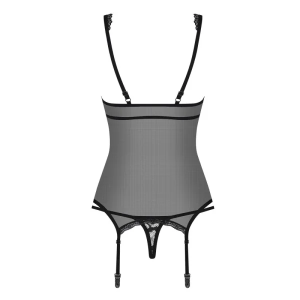 Strapshemd Schwarz 856-Cor-1 von Obsessive kaufen | Fesselliebe