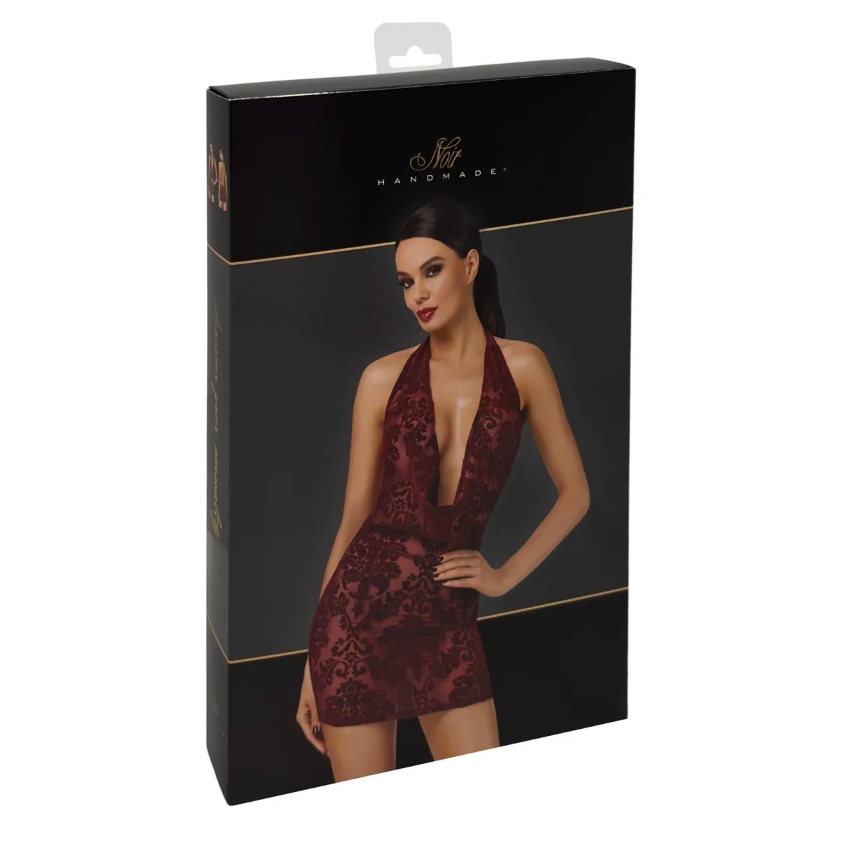 F385 MINIKLEID KINK ROYAL MIT WASSERFALLAUSSCHNITT VON NOIR HANDMADE