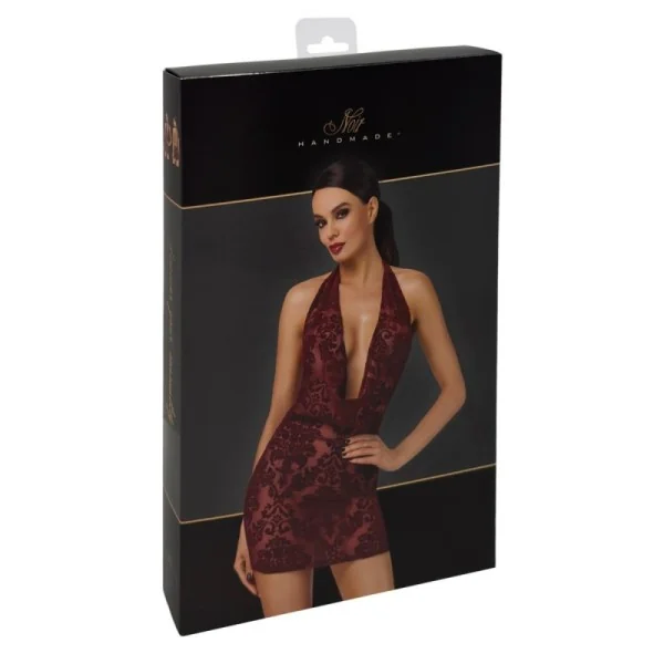 F385 MINIKLEID KINK ROYAL MIT WASSERFALLAUSSCHNITT VON NOIR HANDMADE