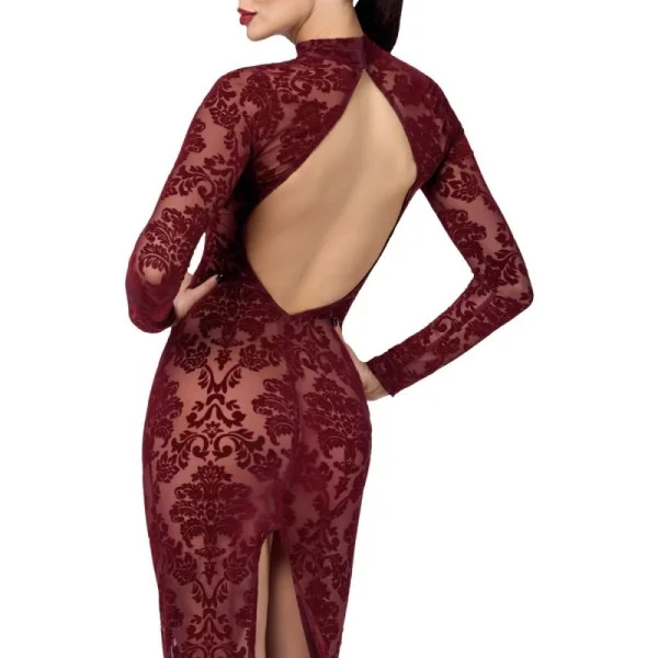 F383 LANGES FLOCKKLEID KINK ROYAL VON NOIR HANDMADE