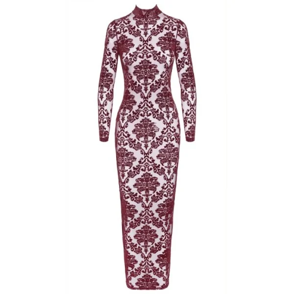 F383 LANGES FLOCKKLEID KINK ROYAL VON NOIR HANDMADE