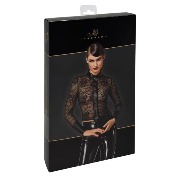 F377 NOIRELLE LACE BUTTON-UP SHIRT VON NOIR HANDMADE