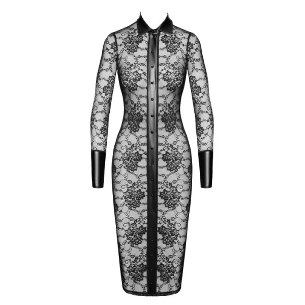 F376 HALBLANGES KLEID NOIRELLE AUS SPITZE VON NOIR HANDMADE