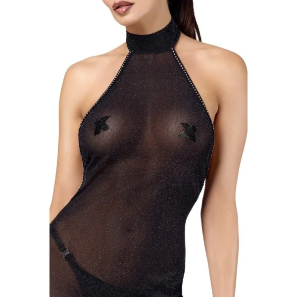 F372 LANGES KLEID ONYX TWIN-SLIT VON NOIR HANDMADE