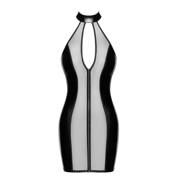 F370 LUXURIA CRYSTAL SHEER MINIKLEID VON NOIR HANDMADE