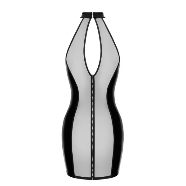 F370 LUXURIA CRYSTAL SHEER MINIKLEID VON NOIR HANDMADE