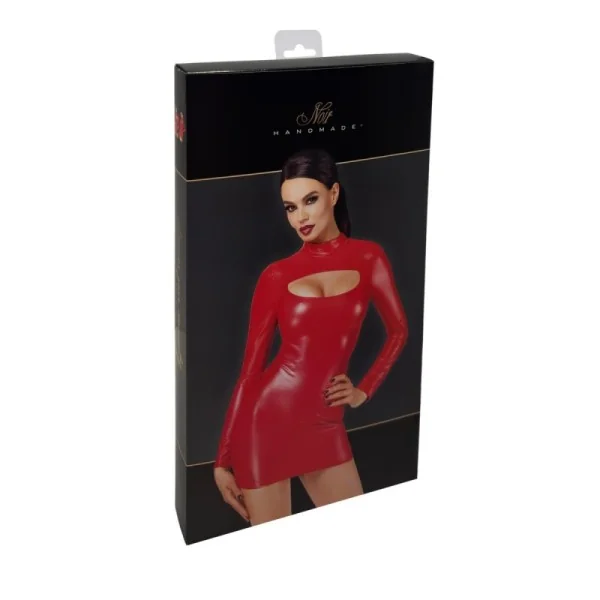 F367 BOMBSHELL BODYCON MINIKLEID ROT VON NOIR HANDMADE