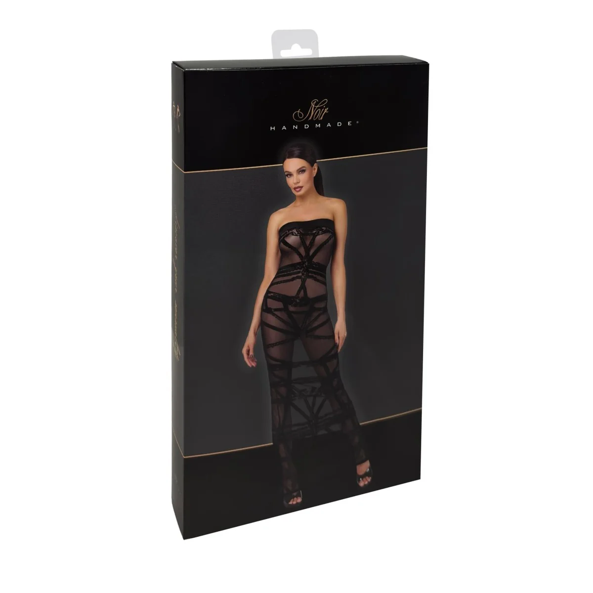 F358 LANGES OFF-SHOULDER KLEID BONDESQUE VON NOIR HANDMADE