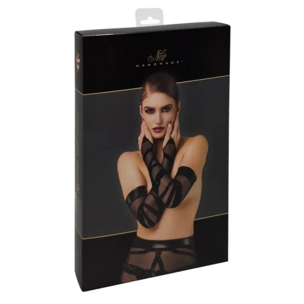 F361 BONDESQUE OPERA-HANDSCHUHE MIT DAUMENSCHLAUFE VON NOIR HANDMADE