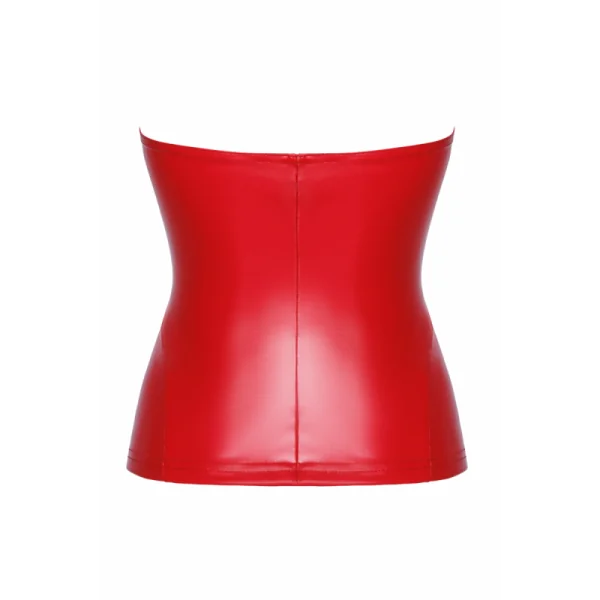 Wetlook Corsagen-Top rot F355 von Noir Hanndmade Orgia Collection kaufen | Fesselliebe