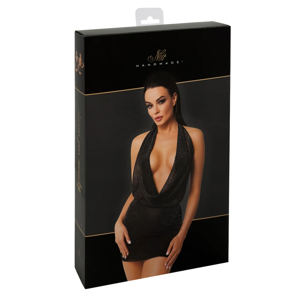 Tüll-Minikleid mit Wasserfallausschnitt F351 von Noir Handmade kaufen | Fesselliebe