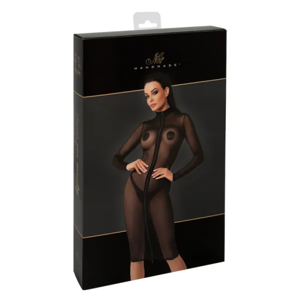 Halblanges Kleid aus feinem Netz F347 von Noir Handmade kaufen | Fesselliebe