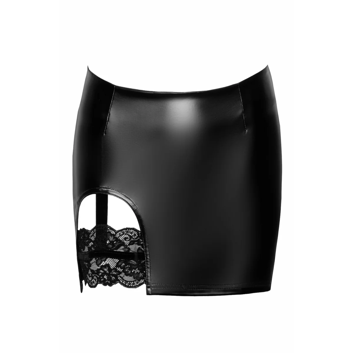 Wetlook Minirock mit Strumpfband F345 von Noir Handmade kaufen | Fesselliebe