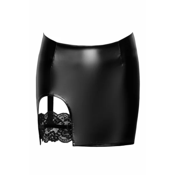 Wetlook Minirock mit Strumpfband F345 von Noir Handmade kaufen | Fesselliebe