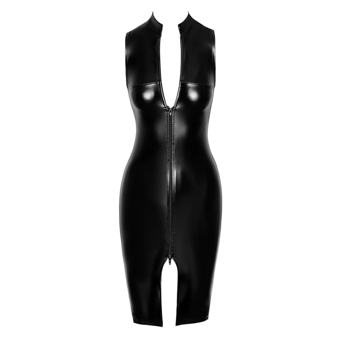 F337 Halblanges Wetlook Kleid von Noir Handmade kaufen | Fesselliebe