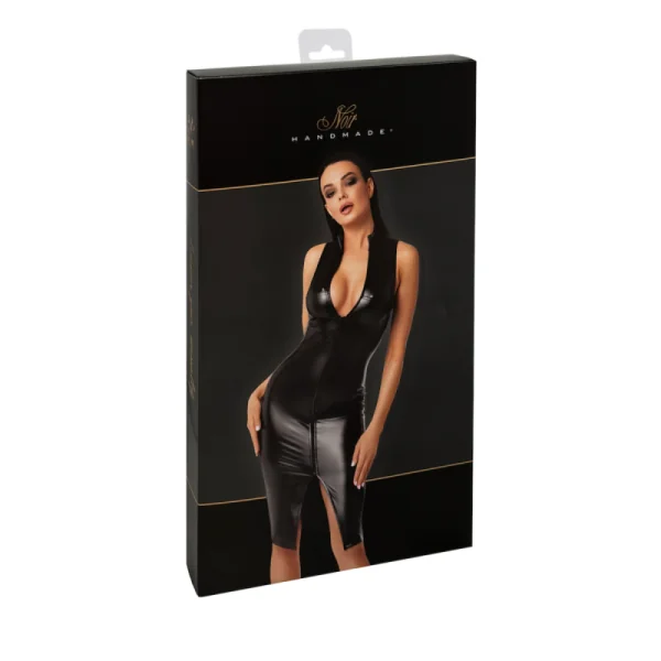 F337 Halblanges Wetlook Kleid von Noir Handmade kaufen | Fesselliebe