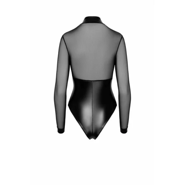 F321 Wetlook/Tüll Body mit Ringen von Noir Handmade kaufen | Fesselliebe