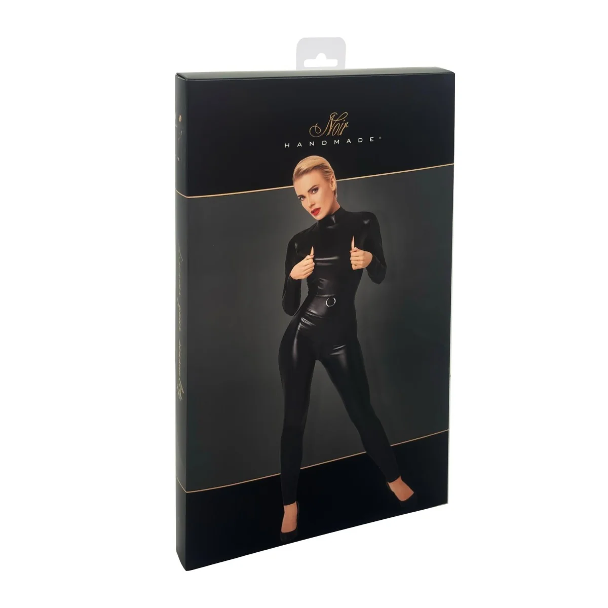 F319 Powerwetlook Catsuit mit Reißverschluss und Ring von Noir Handmade kaufen | Fesselliebe