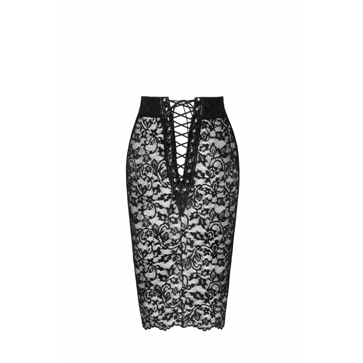 F302 Halblanger Rock aus Spitze von Noir Handmade kaufen | Fesselliebe