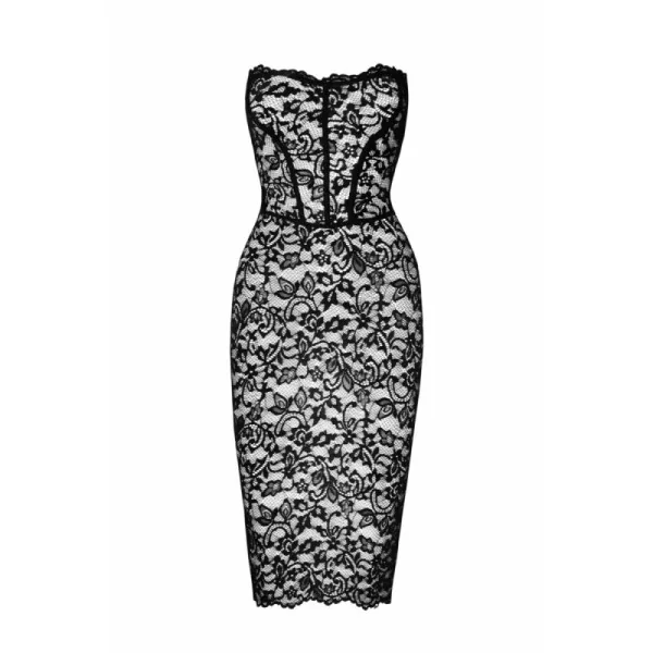 F301 Halblanges Corsagen-Kleid aus Spitze von Noir Handmade kaufen | Fesselliebe