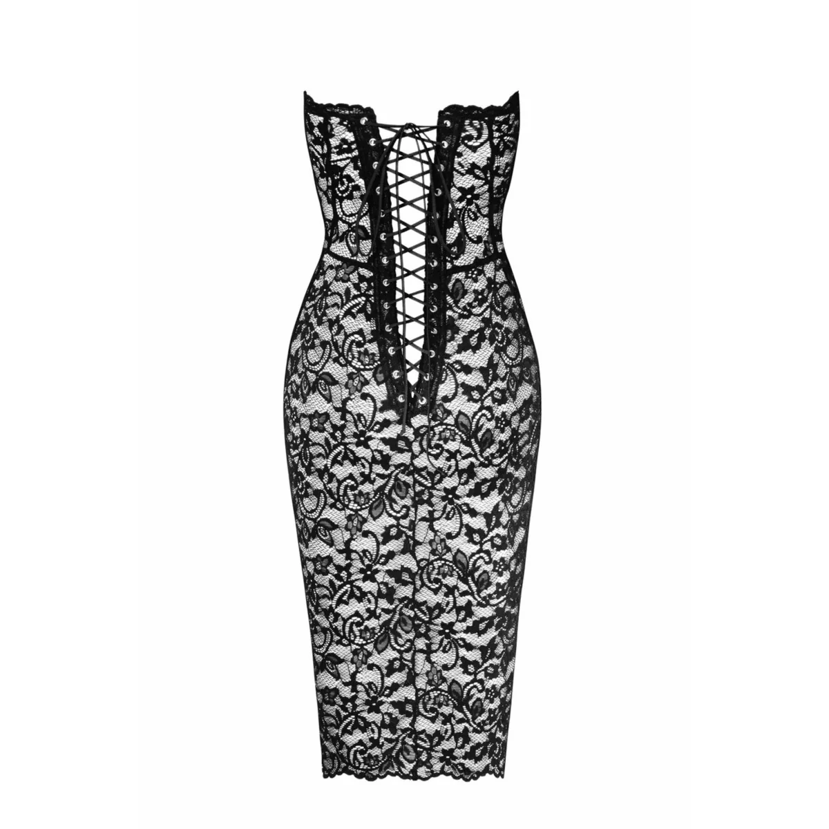 F301 Halblanges Corsagen-Kleid aus Spitze von Noir Handmade kaufen | Fesselliebe