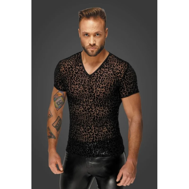 Leopard Flock T-Shirt H071 von Noir Handmade Alpha Collection kaufen | Fesselliebe