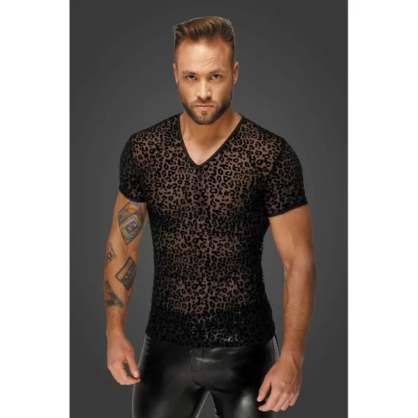 Leopard Flock T-Shirt H071 von Noir Handmade Alpha Collection kaufen | Fesselliebe