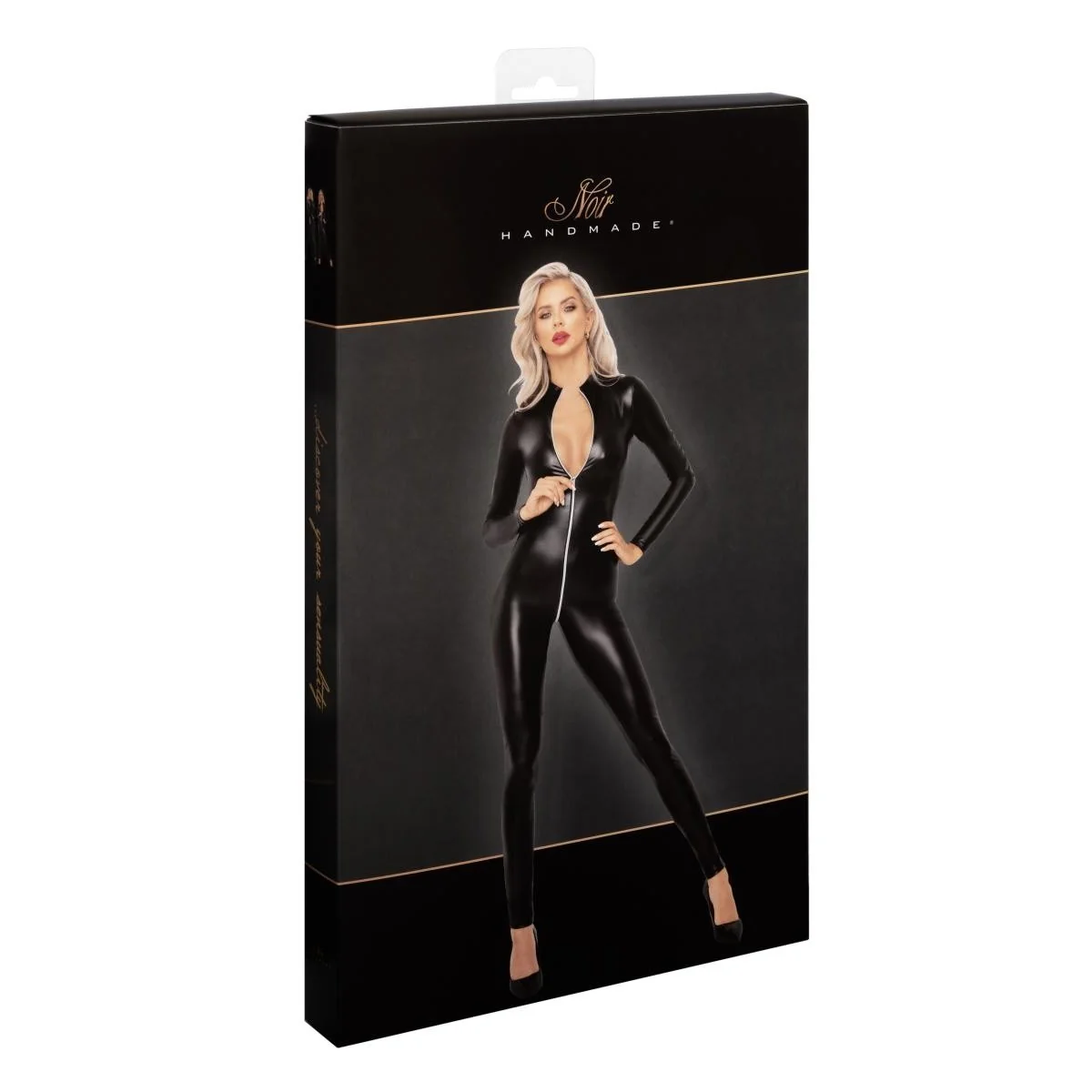 F293 Powerwetlook Catsuit mit Frontreißverschluss von Noir Handmade kaufen | Fesselliebe