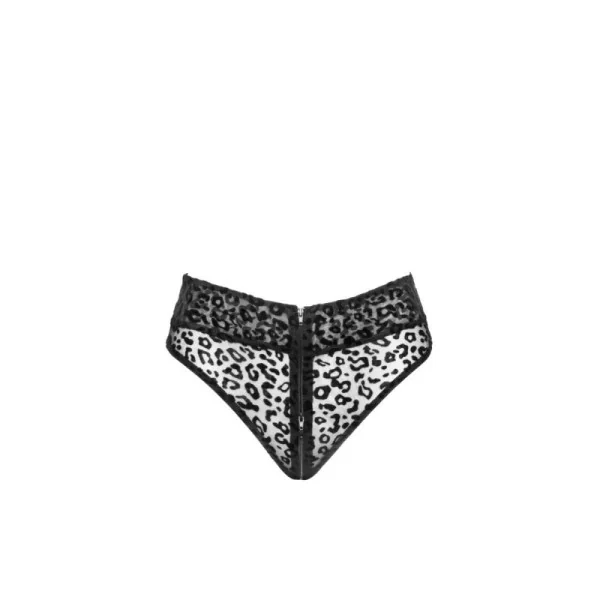 F290 Panty aus Leopardenflock mit Reißverschluss von Noir Handmade kaufen | Fesselliebe