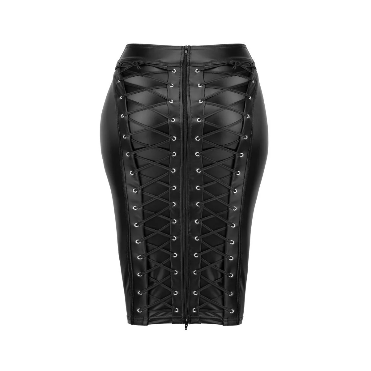 Schwarzer Rock aus Powerwetlook F273 von Noir Handmade Curve Collection kaufen | Fesselliebe
