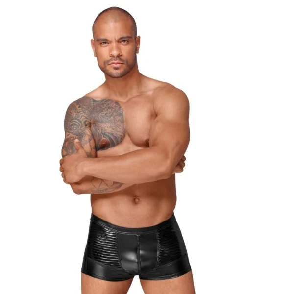 Powerwetlook Shorts mit Dekorativen Pvc Zierfalten H054 von Noir Handmade Decadence Collection kaufen | Fesselliebe