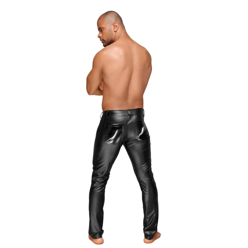 Powerwetlook Herrenhose mit Dekorativen Pvc Zierfalten und Gesäßtaschen H051 von Noir Handmade Decadence Collection kaufen | Fesselliebe 2