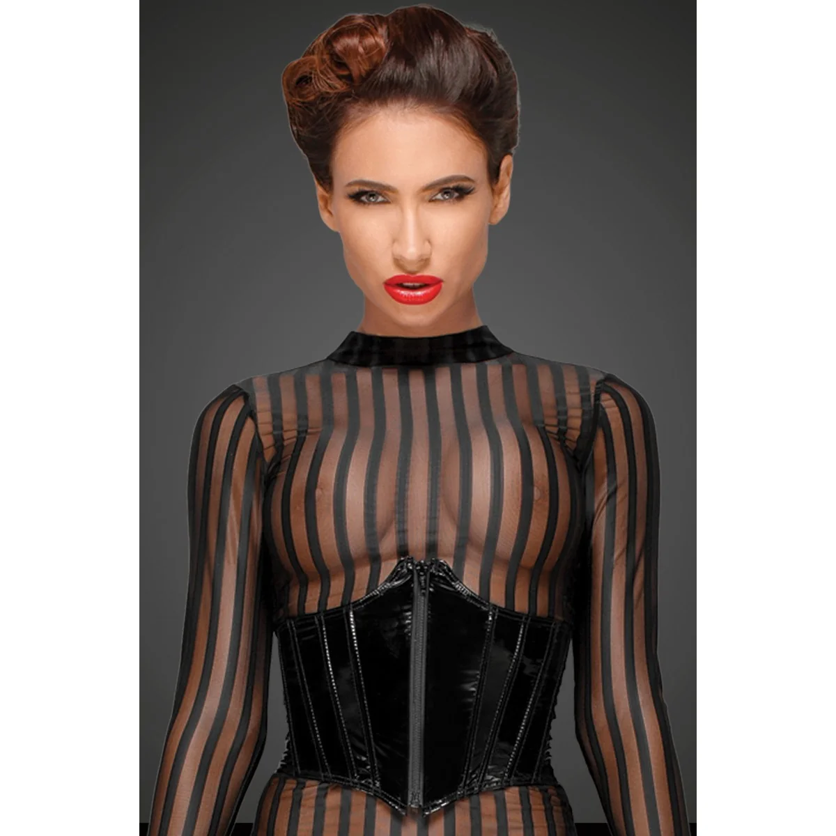 Klassisches Kleid aus Weichem und Elastischen Tüll F182 von Noir Handmade Decadence Collection kaufen | Fesselliebe