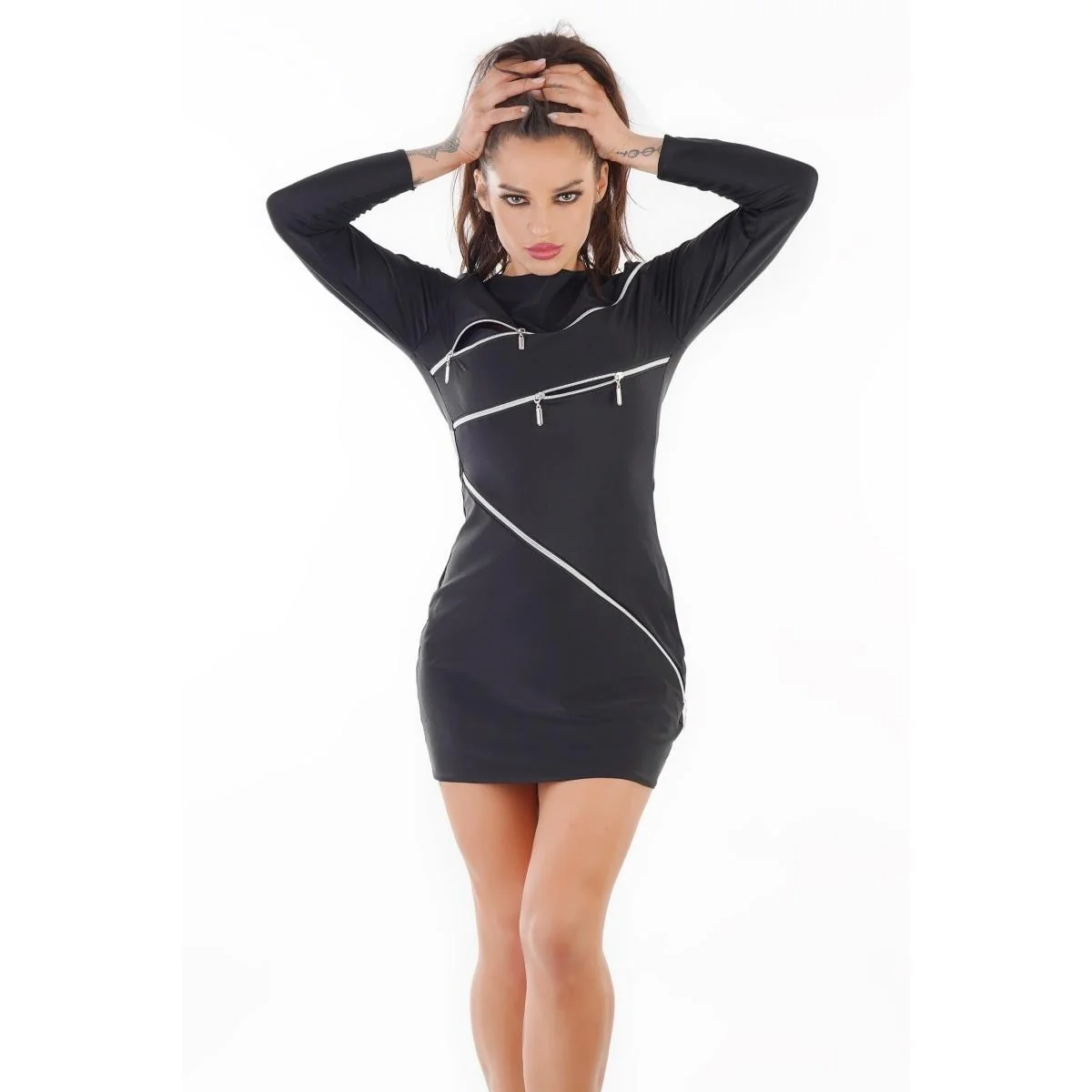 Schwarzes Minikleid Ms-D0205 von Meseduce kaufen | Fesselliebe