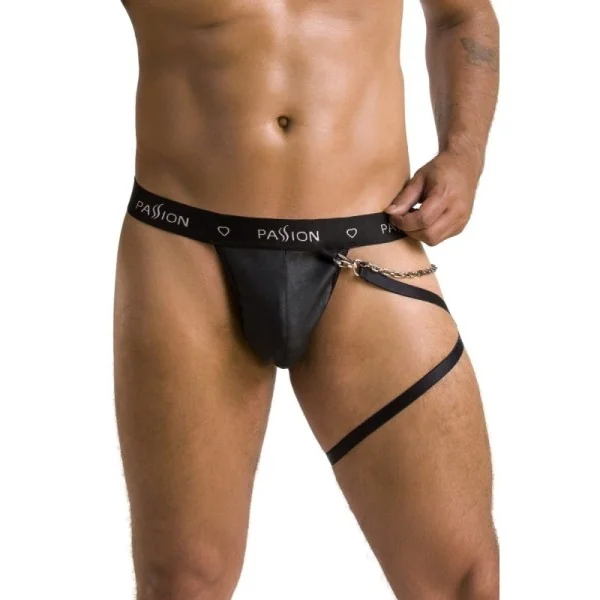 Schwarzer Männer String mit Beinharness 058 von Passion kaufen | Fesselliebe