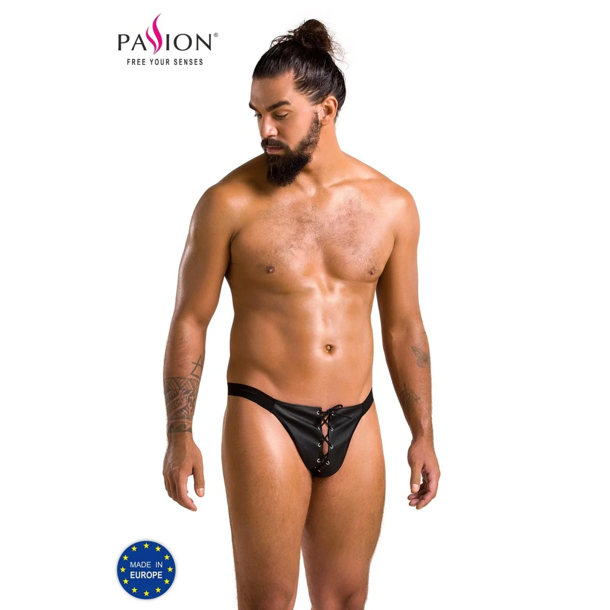 Schwarzer Kunstleder Jockstrap 044 von Passion kaufen | Fesselliebe