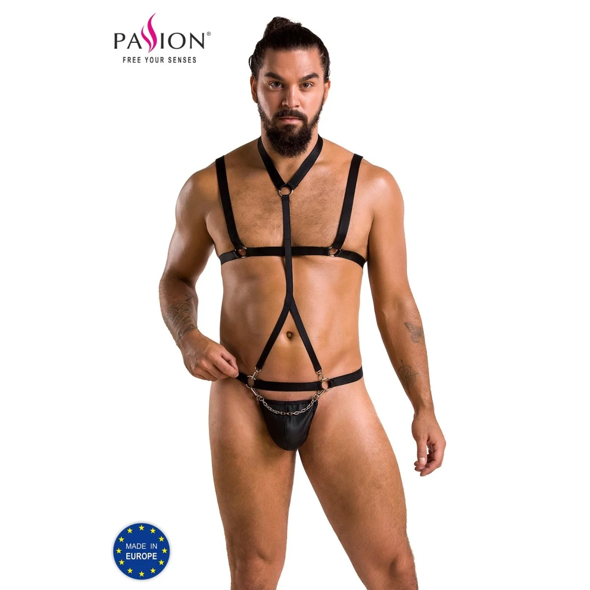 Schwarzes Harness Set 039 von Passion kaufen | Fesselliebe