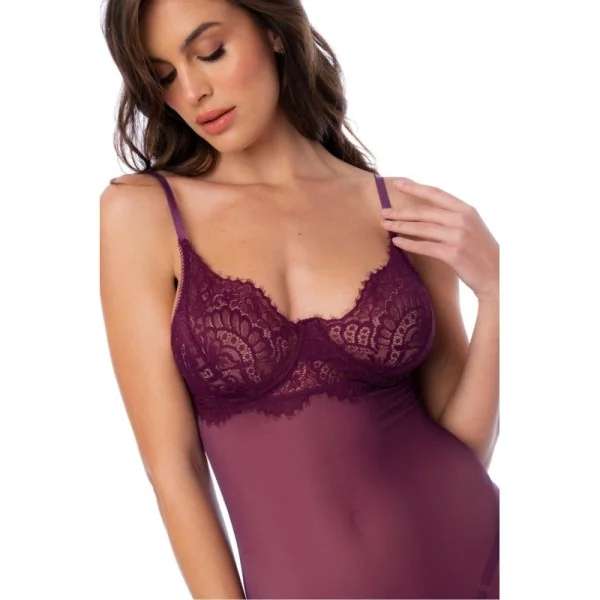 weinrotes Chemise - MAL7554WINE von Mapalé kaufen | Fesselliebe