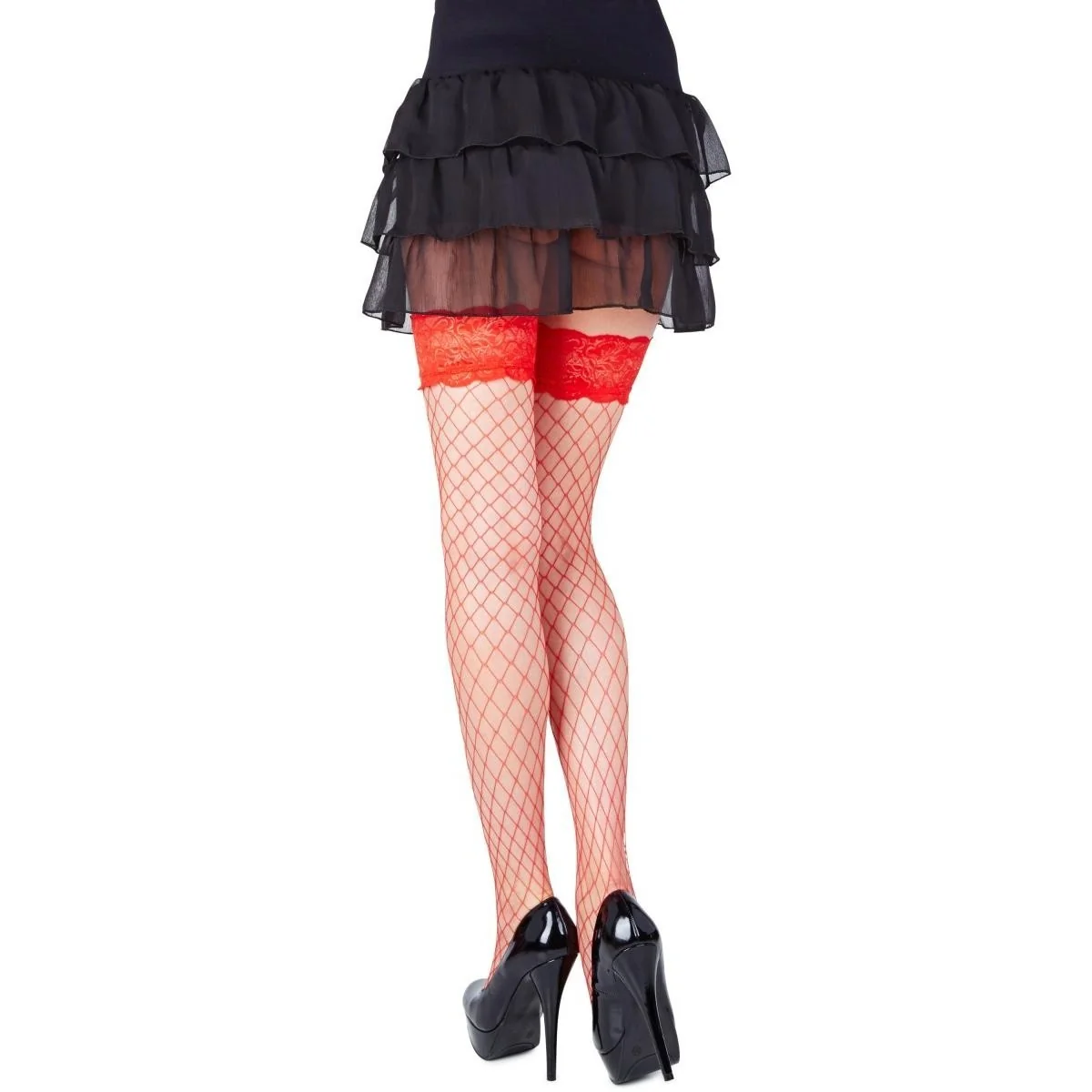 Halterlose Netz-Strümpfe Rita Rot von Legg Story kaufen | Fesselliebe