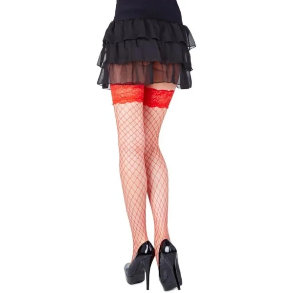 Halterlose Netz-Strümpfe Rita Rot von Legg Story kaufen | Fesselliebe
