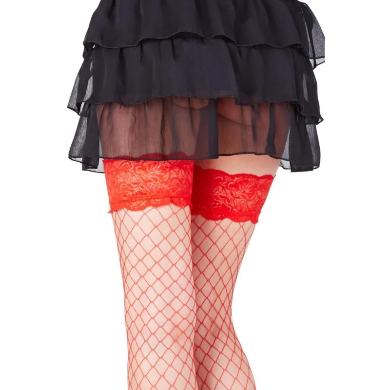Halterlose Netz-Strümpfe Rita Rot von Legg Story kaufen | Fesselliebe 2