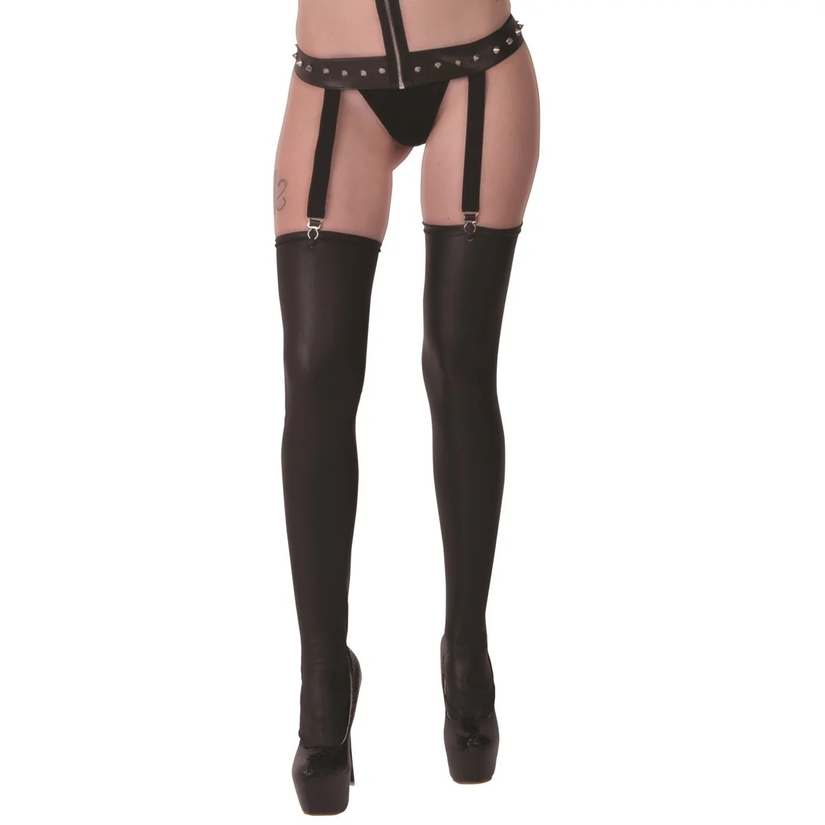 Schwarz Wetlook-Strümpfe Bianca von Legg Story kaufen | Fesselliebe