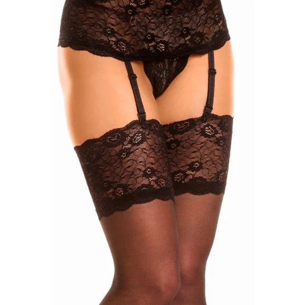 Schwarzer Shorty Strumpfhalter + Strümpfe Paris von Legg Story kaufen | Fesselliebe