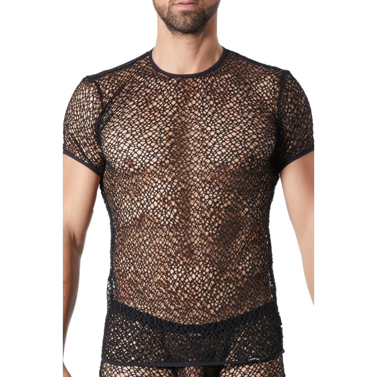 Schwarzes Netz T-Shirt Fetish 810-77 von Look Me kaufen | Fesselliebe