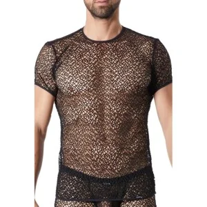 Schwarzes Netz T-Shirt Fetish 810-77 von Look Me kaufen | Fesselliebe
