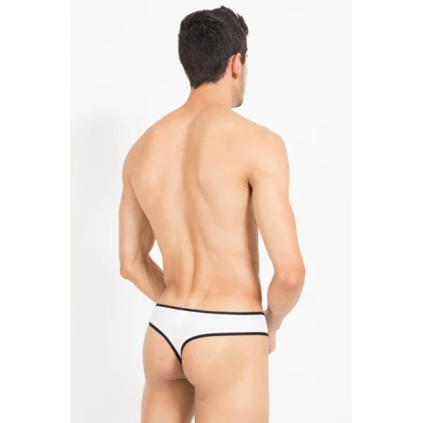 Weiß/Schwarzer Männer String Mixing 43-57 von Look Me kaufen | Fesselliebe