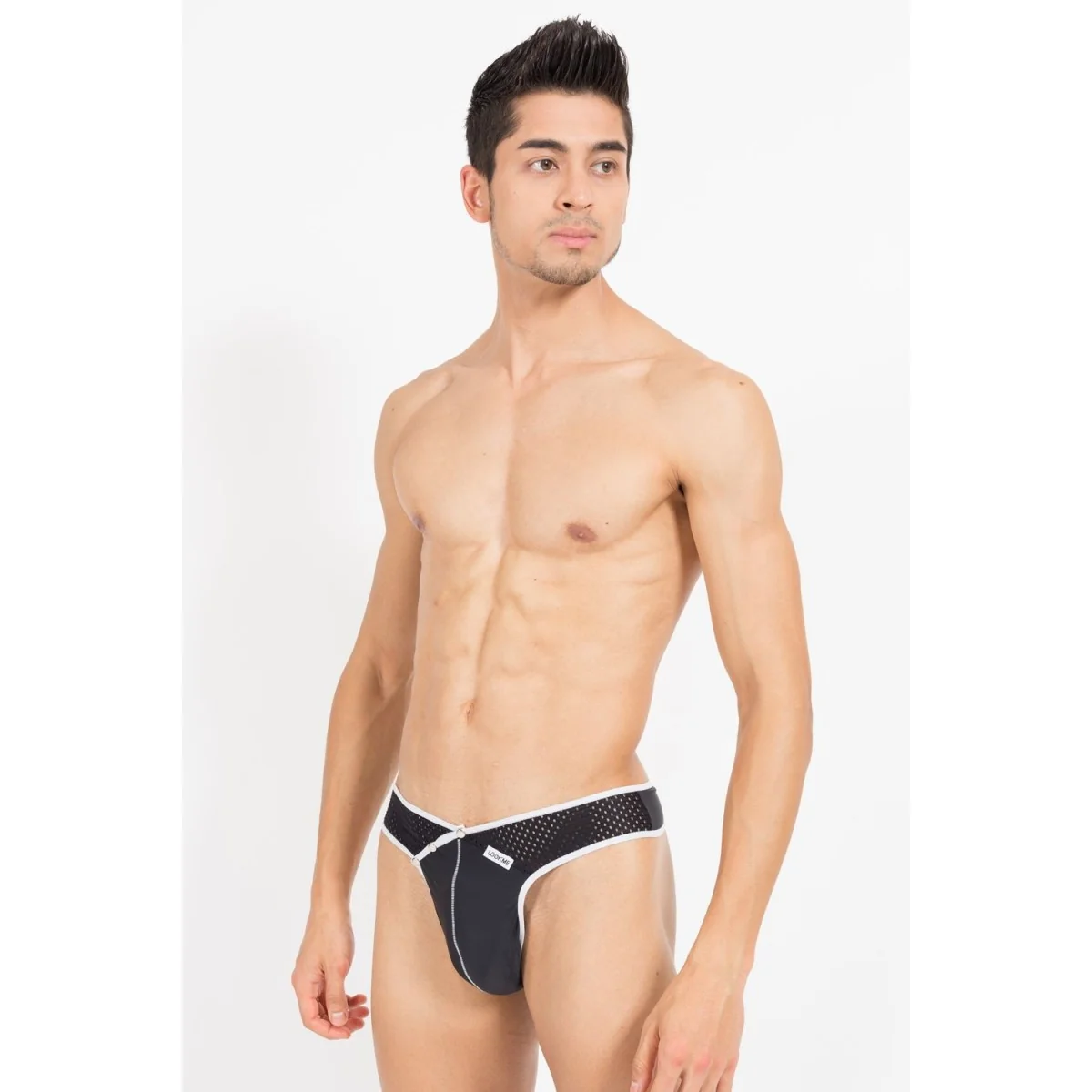 Schwarz/Weißer Männer String Mixing 43-57 von Look Me kaufen | Fesselliebe